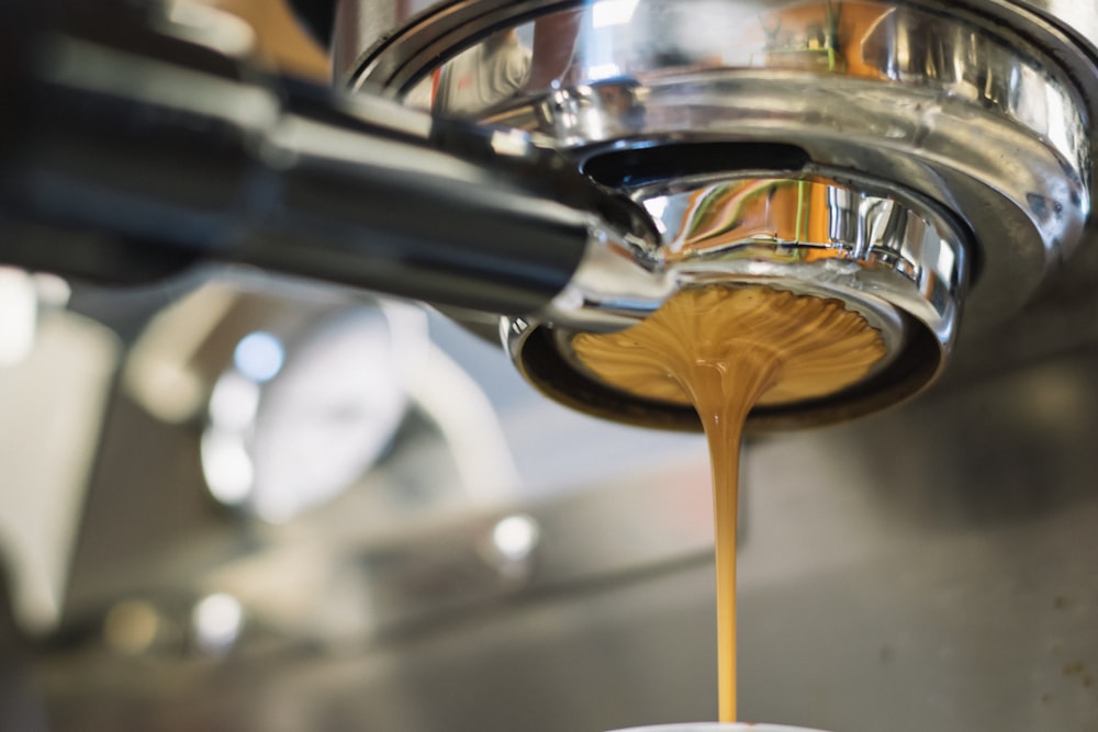 Fresh espresso being prepared